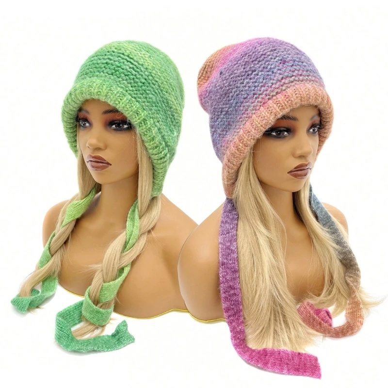 

Womens Winter Peruvian Cover Ears Beanie Hat Ear Flap Sherpas Ski Snow Hats Knit Cute Colorful Beanies Hat