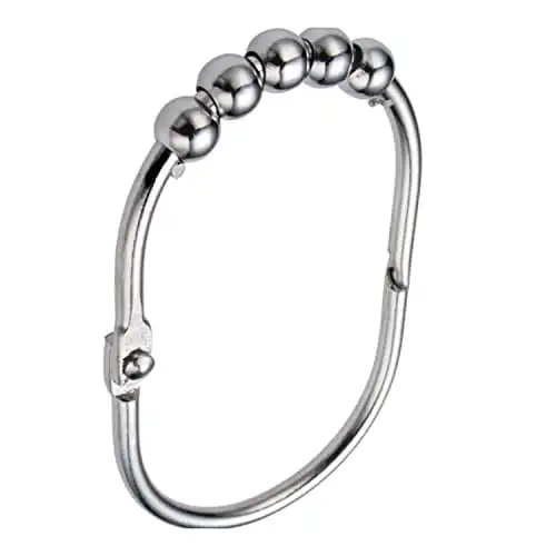 Elegant Easy Glide Shower Curtain Rings Set
