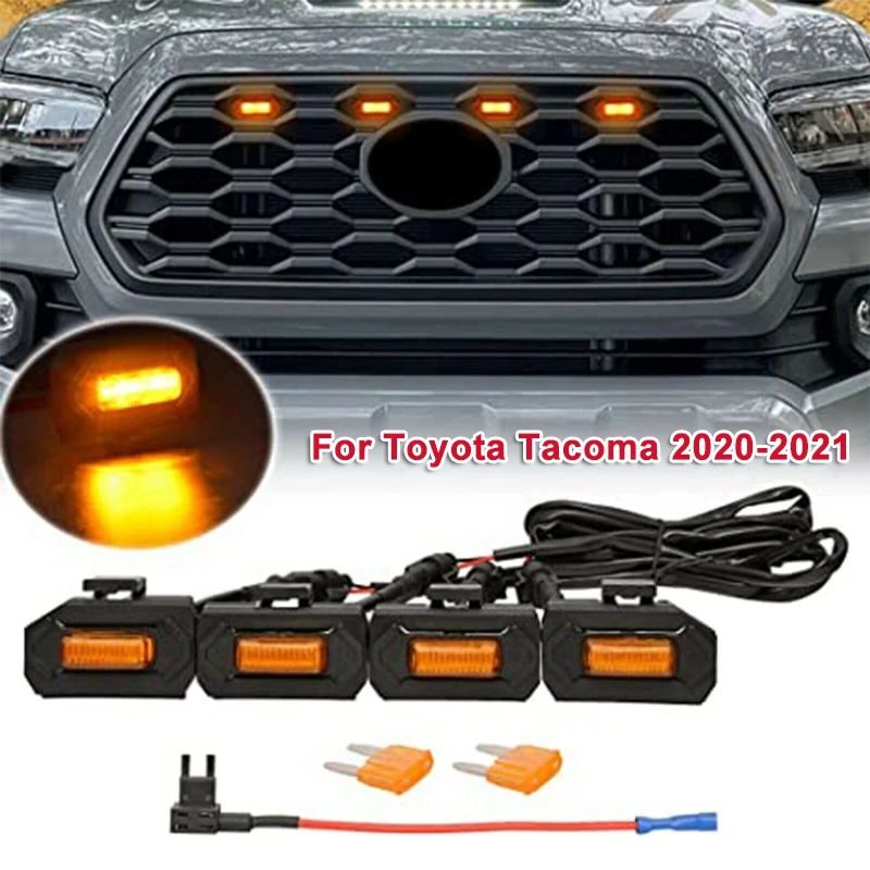 

4 шт./комплект, передняя решетка для Toyota Tacoma 2020-2021