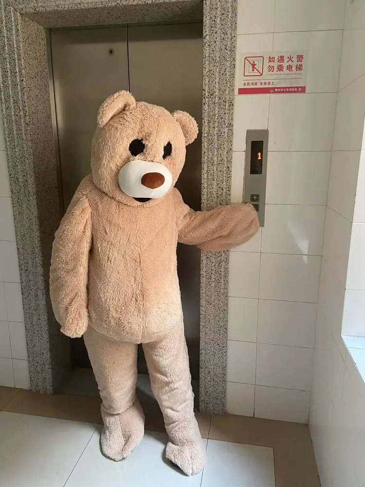 Cosplay Plüsch tanzen Bär Teddybär Cartoon Charakter Kostüm Maskottchen Geburtstag Party Erwachsene Kostüm Werbung Kostüm