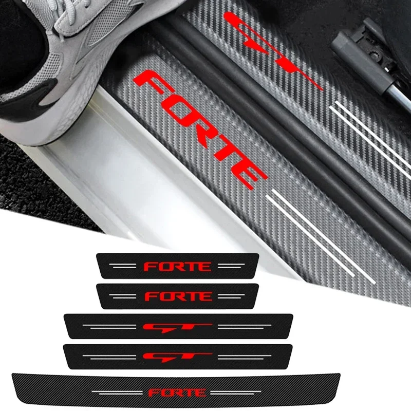 Pegatinas Protectoras Para Toyota Camry V 2025 – 5 Piezas De Fibra De Carbono Para Umbrales Y Parachoques