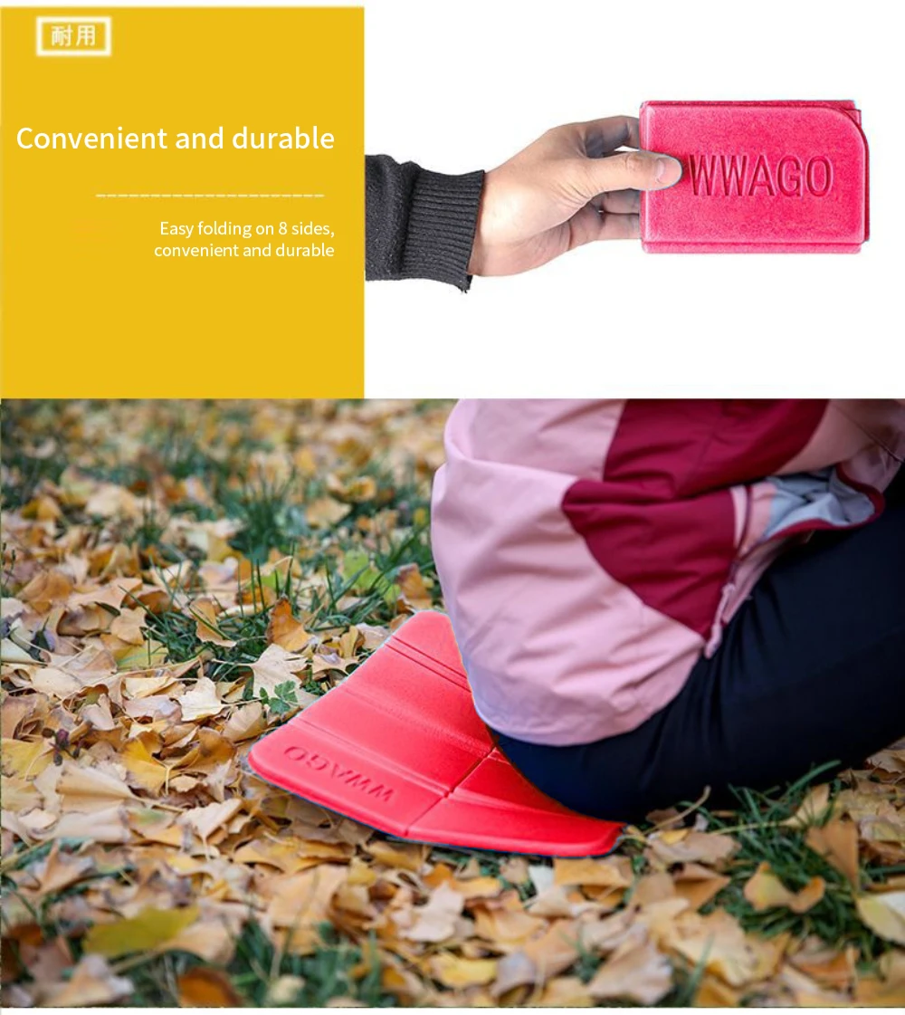 Outdoor Portable Waterproof Small Picnic Pad 6 Colors Foam XPE Folding Cushion Beach Camping Portable Moisture Proof Mats 5