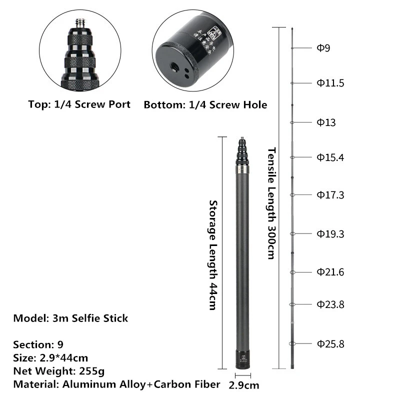Invisible Selfie Stick & Bullet Time Handle