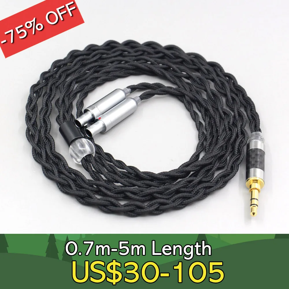 

Pure 99% Silver Inside Headphone Nylon Cable For Sennheiser HD800 HD800s HD820s HD820 Enigma Acoustics Dharma D1000 LN007450