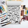 1pc,Adult Coloring Book,Teenagers Coloring Book,25 Different Patterns,100gsm Thick Paper,Stress Relief,Birthday Gift 5