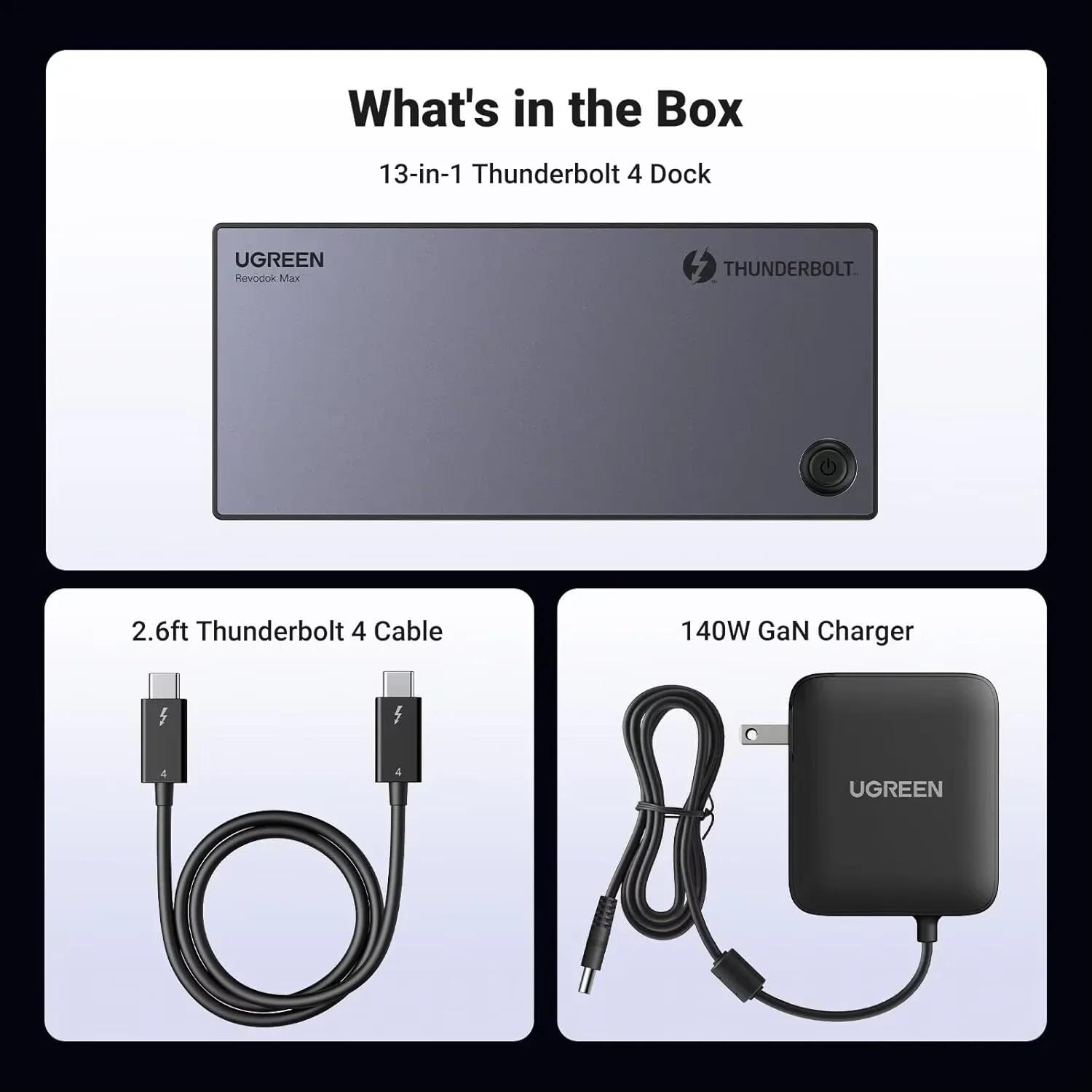 TLF UGREEN Revodok Max 313 Deck 13 in 1 40Gbps 도킹 스테이션 트리플 4K 60Hz 싱글 8K 디스플레이 PD 2.5GbE SD/TF 카드 슬롯 충전 포트 탑재 노트북용