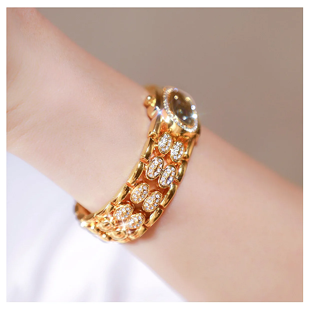 Orologi da donna alla moda, bracciale in oro, orologio al quarzo in acciaio inossidabile, orologio da donna vintage, orologi da polso con diamanti, regali_voghion.com