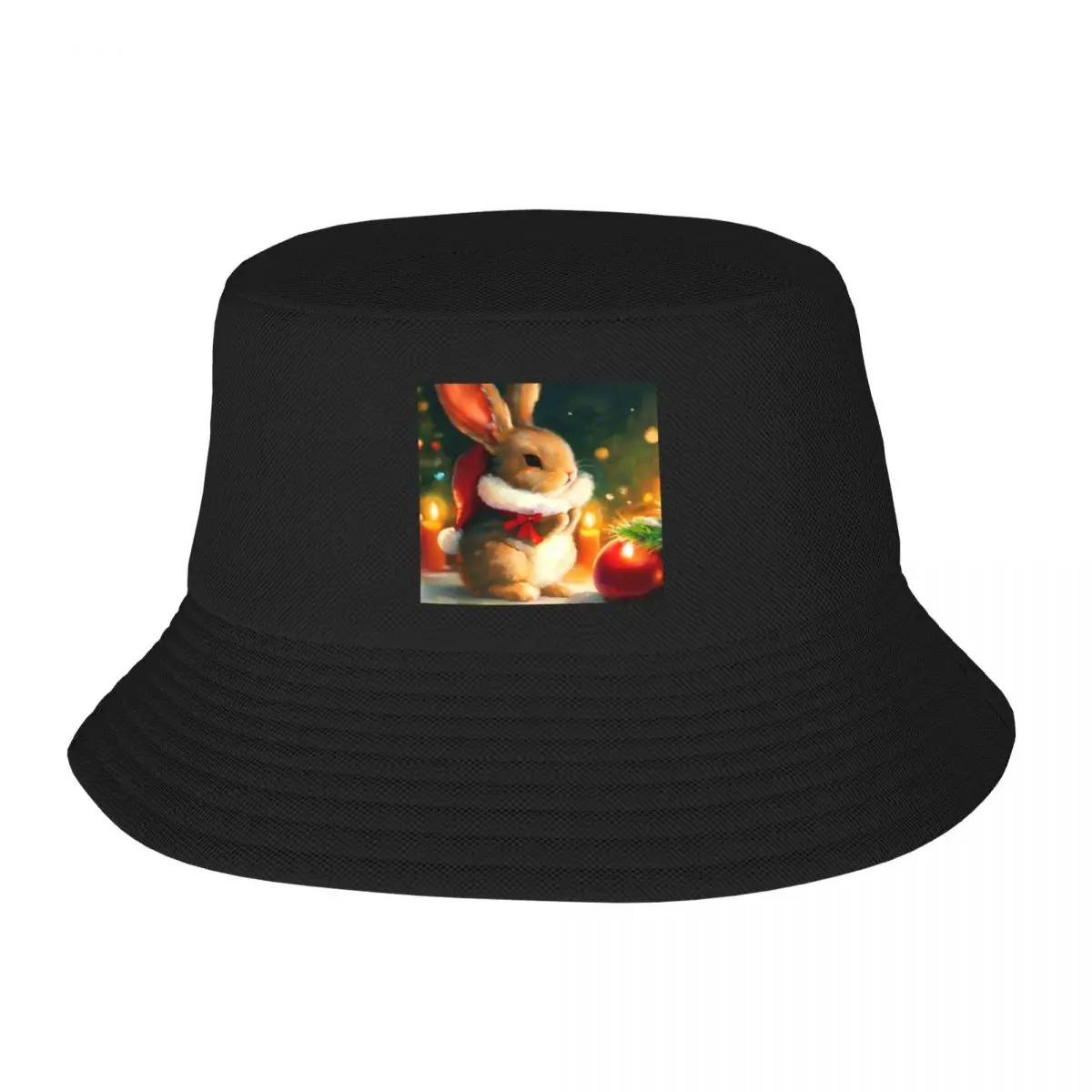 

Christmas Rabbit 1 Bucket Hat boonie hats Golf Elegant Women's Hats Men's