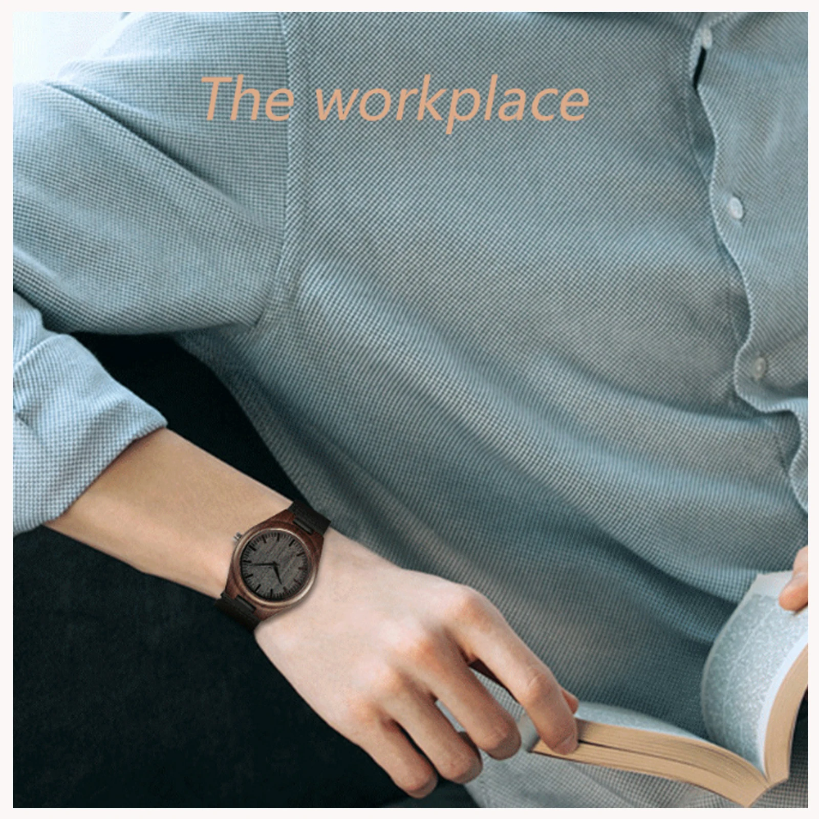 Mens Vintage Analog Quartz Wooden Wrist Watches Handmade Casual Men Watch with Cowhide Leather Strap