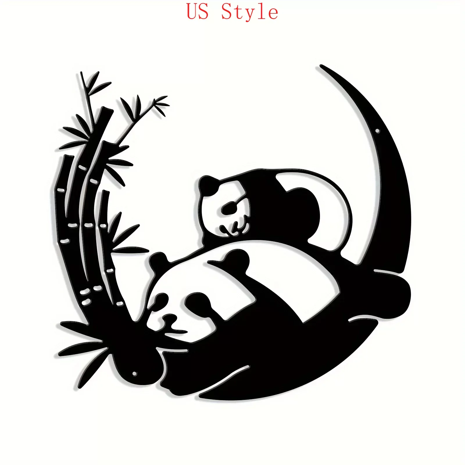 

Panda Metal Wall Art Animal Art Silhouette Decoration Modern Farmhouse Wall Hanging Sculpture Rural Family Office Home Decor Gar