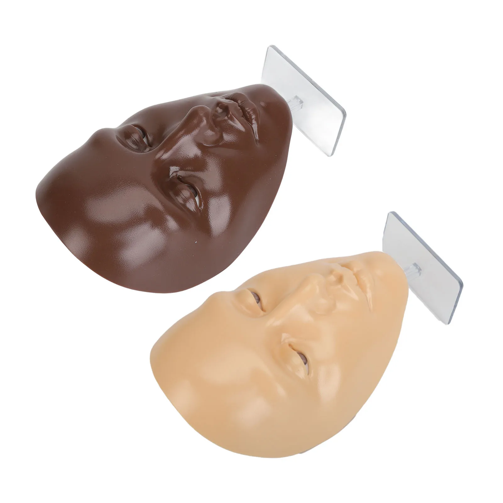 Manichino Viso per Trucco 5D in Silicone, Viso per Pratica di Trucco, Viso Didattico, Pannello Manichino per Cosmetica Occhi - immagine 4