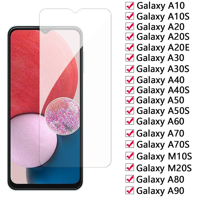 Закаленное стекло для Samsung A10 A20 A30 A40 A50 A60 A70 A80 A90, защитная пленка для Samsung A10S A20S A20E A30S A40S M10S M20S