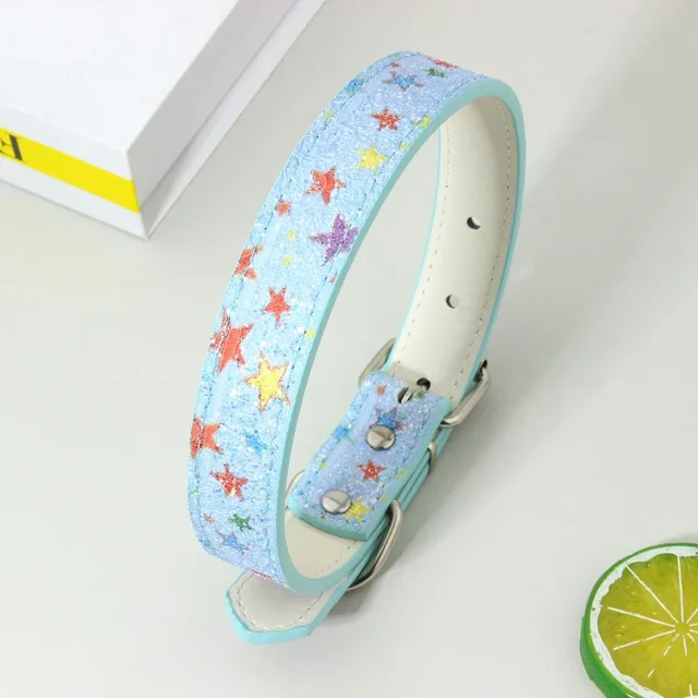 Adjustable Medium Dog Collar Fashion Comfortable Star Small Pet Cat Collar Breathable Convenient Dog Leash Accessories 4