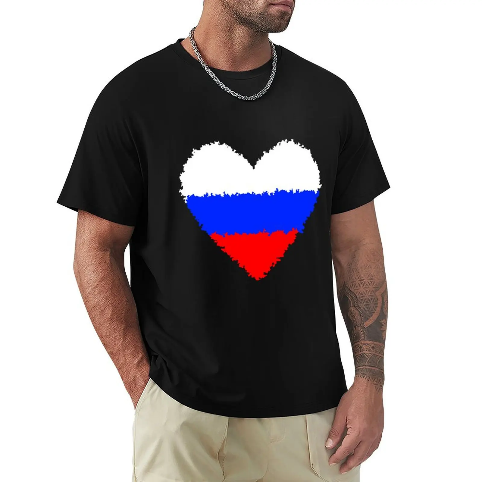 

A heart for Russia - football T-Shirt shirts graphic tees hippie clothes for a boy oversizeds big and tall t shirts for men