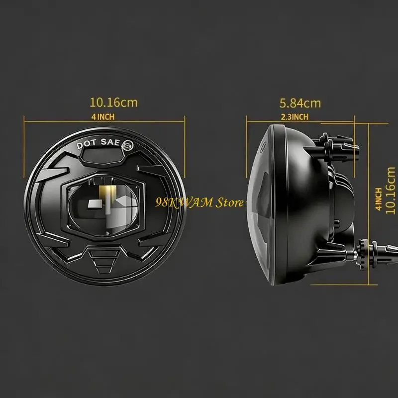 트럭 SUV 6500K 밝은 광속 건장한 금속 건축 X37F를 위한 4 인치 LED 안개 램프를 수용하는