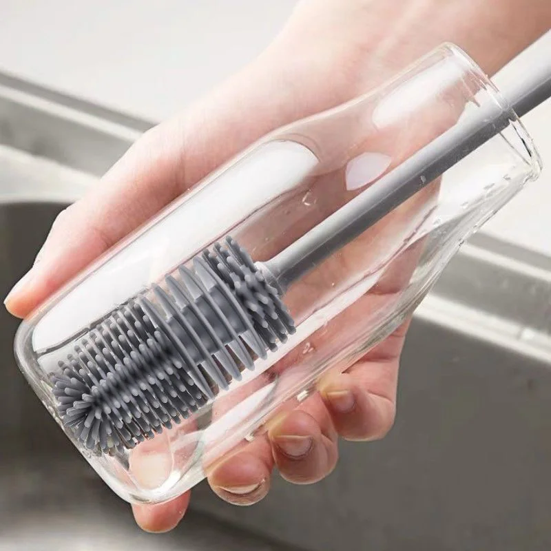 Bottle brush Bottle cleaning brush Cleaning brush Cleaning brush set Baby Bottles Brush 360 Degree Rotation Long Handle Silicone Brushes Feeding Bottle Cup Cleaning Tools Pacifiers and Accessories