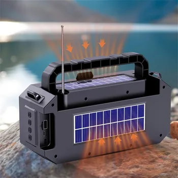 Outdoor Bluetooth Speaker Flashlight Convenient Solar Wireless Card Insertion Radio Handheld Small Subwoofer Speakers For Camp 3