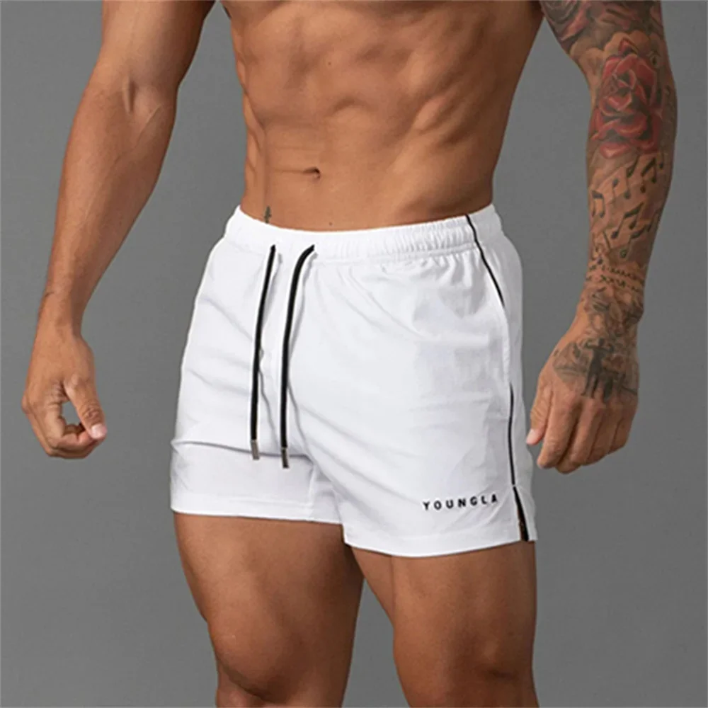 new summer fashion quick drying sports shorts men s sports gym fitness training jogging loose breathable soft beach shorts Summer Men's Shorts Fitness Beachwear Gym Exercise Breathable Fast Drying Sportswear Jogging Beach Shorts Sports Shorts