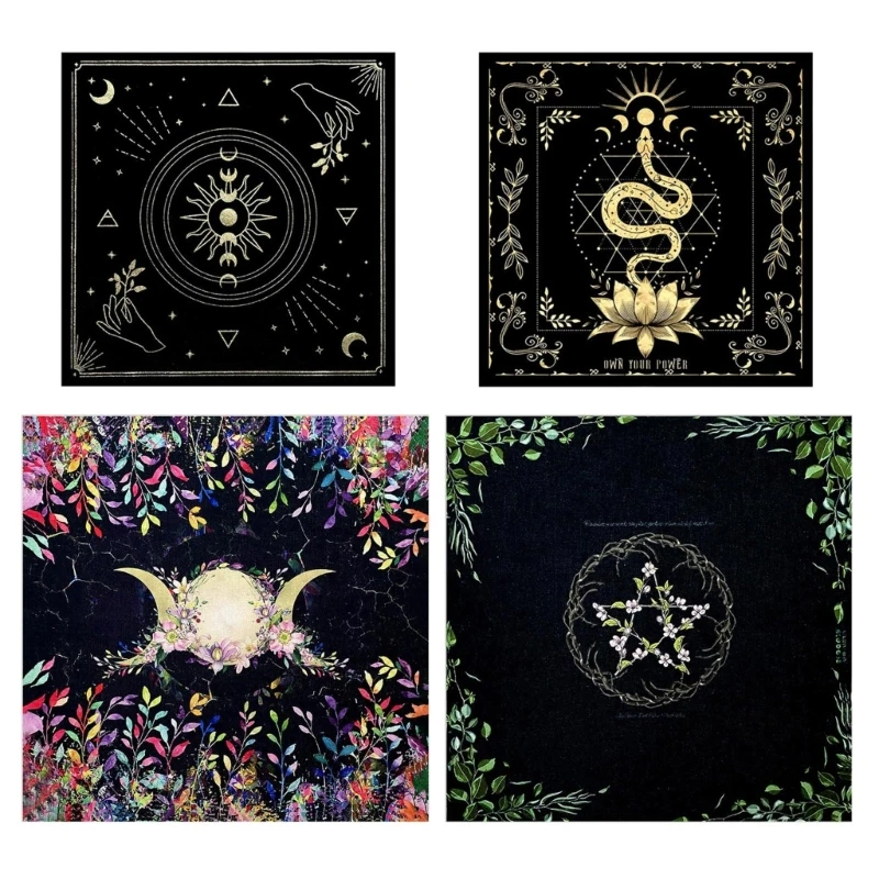 

Квадратная фланелевая ткань для алтаря Таро, настольная игра, астрология для Card Pad, чехол для стола, коврик для карт,