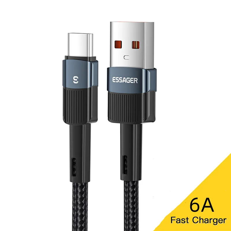 iphone to usb adapter Essage 6A USB Type C Cable For iPhone 12 13 Pro Max Xs 8 Plus Huawei P30 P40 Pro 66W Fast Charging Wire USB-C For iPhone Samsung apple iphone charger cord Cables