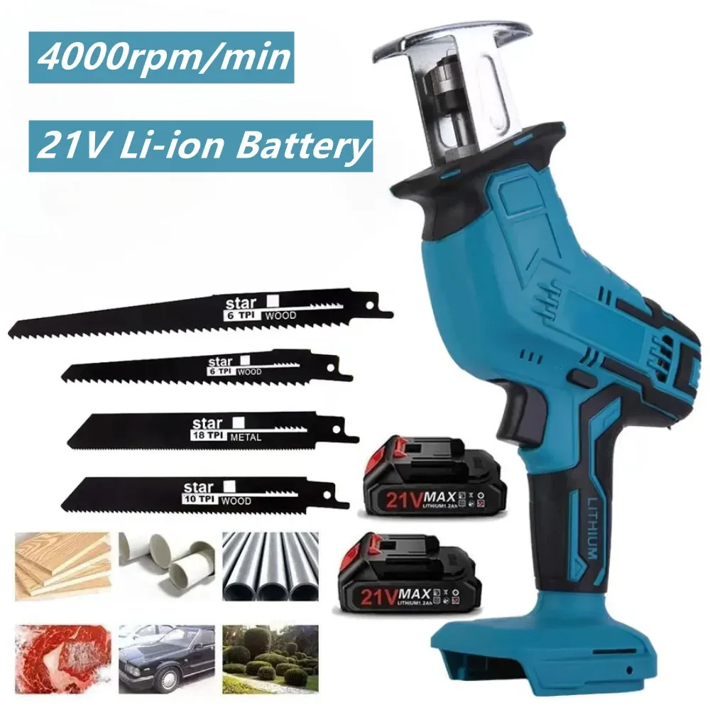 Electric Saw Reciprocating Saw 21V Cordless Adjustable Speed for Makita Battery