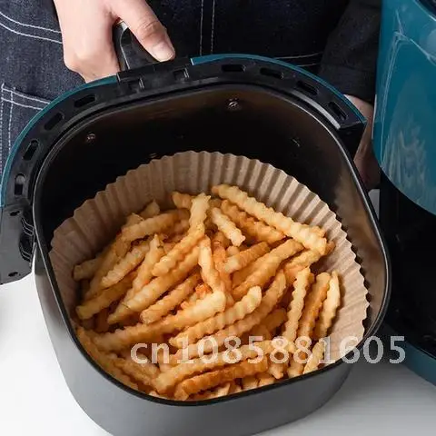 

25-50pcs Kitchen Baking Utensils Non-Stick Steaming Mat Disposable Perforated Wood Pulp Papers Air Fryer Parchment Liners