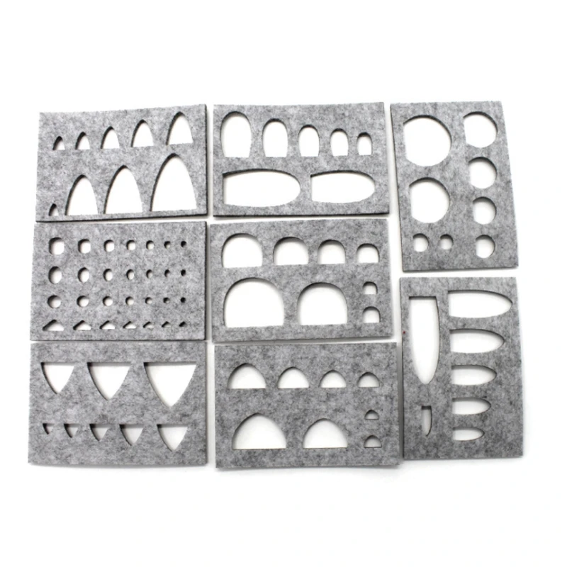 8pcs Wool Felt Mold Needle Felting DIY Craft Stencil Applique Handicraft Shaping 95AA 1