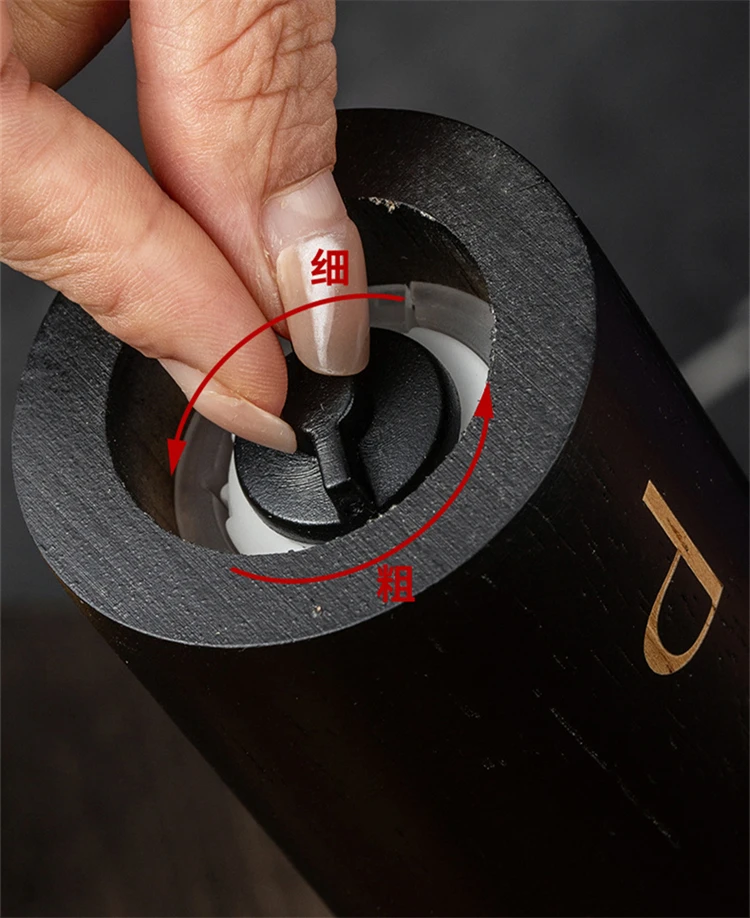 Description Picture 5 of itemLMETJMA Wooden Salt and Pepper Grinder Set 7 inch Manual Pepper Grinder Mill with Adjustable Ceramic Coarseness JT323