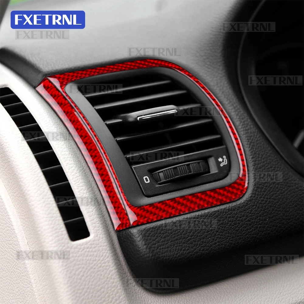 소프트 카본 파이버 스티커 스코다 파비아 2 MK2 5J 2007 2008 2009 2010 2011 2012 2013 2014 LHD RHD 차량용 에어 아웃렛 프레임 트림