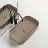 Home Bathroom Sink Personalized Above Counter Basins Bathroom Fixture Ceramic Basin Balcony Home Square Sinks N 4