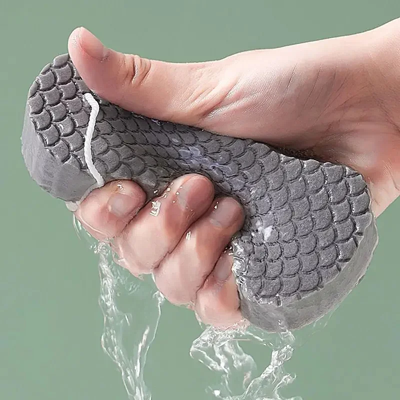 Spugna da Bagno Esfoliante, Spugne per Scrub Corpo, Strumento per la Pulizia della Pelle, Accessorio per Doccia Rilassante ed Esfoliante - immagine 2