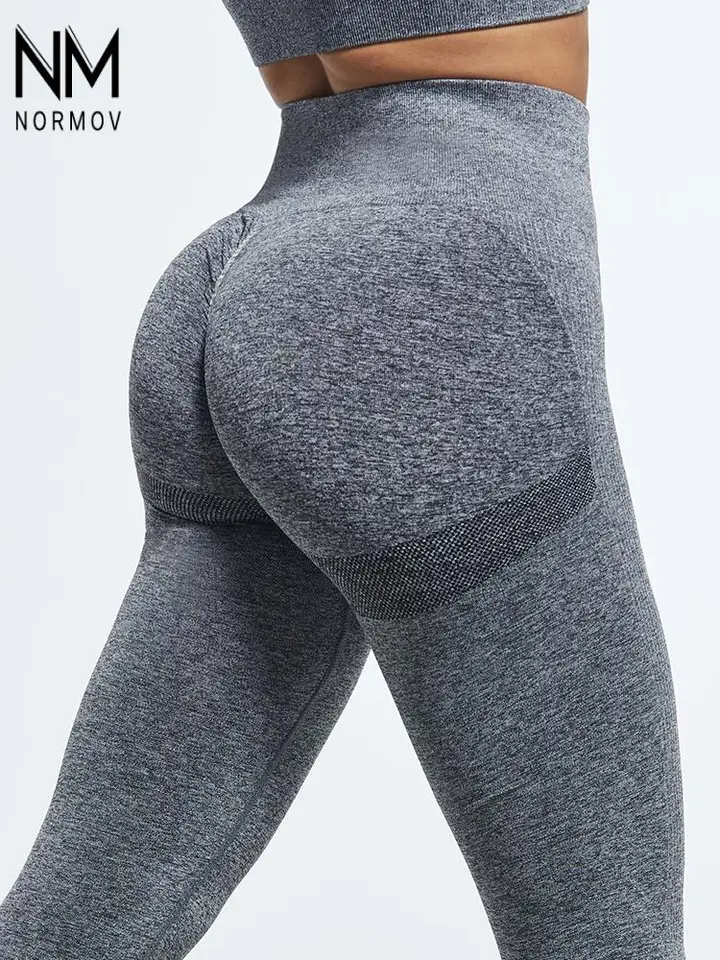 NORMOV Seamless High Waist Seamless Gym Leggings With Bubble Butt Push Up  For Women Slimming Fitness Workout Pants 211008 From Lu006, $9.85