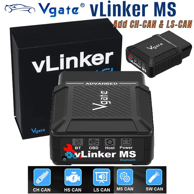 Adaptador OBD2 Bluetooth V1.5 - Scanner Para Coche, Compatible Con Android/iOS, 1996+
