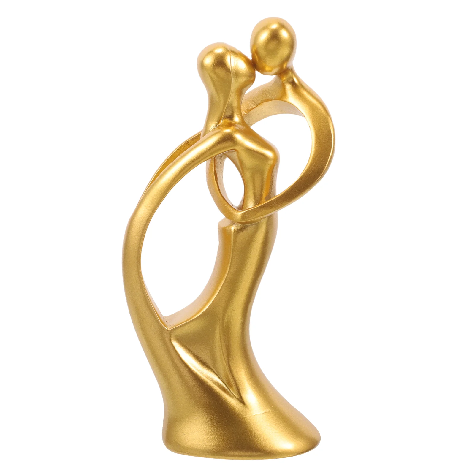 

Couple Ornaments Sculpture Resin Lover Adornments Decoration Figurine Craft Statues Kiss Hug Sculptures Gold