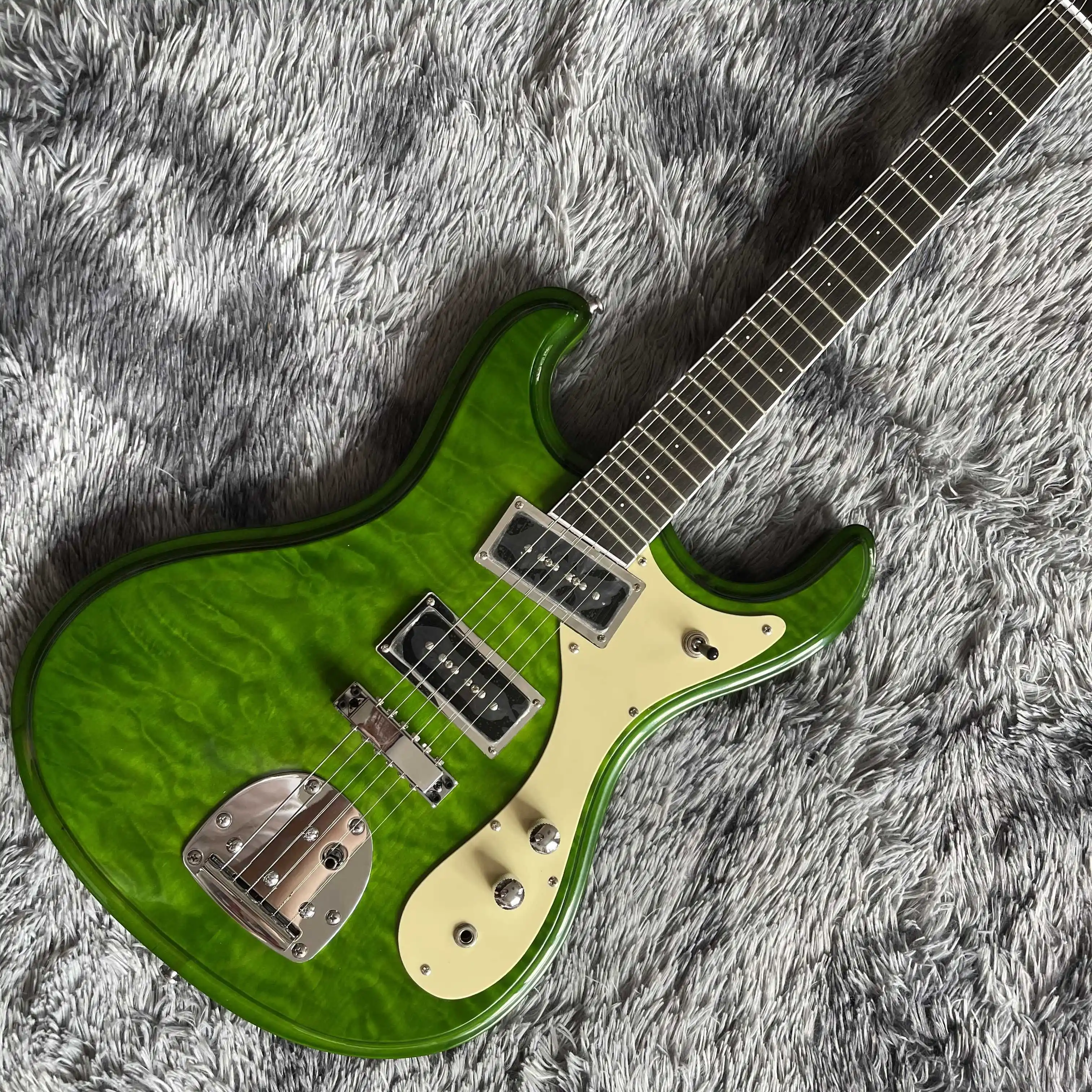 

Free shipping,green, special-shaped, unique, electric guitar,2022 new pop, high-end custom,