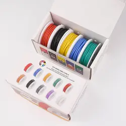 Flexible Multicolor Silicone Hook - Up Wire Kit - 22AWG Stranded Tinned Copper, 5 Colors - Silicone 5x5M (22AWG)