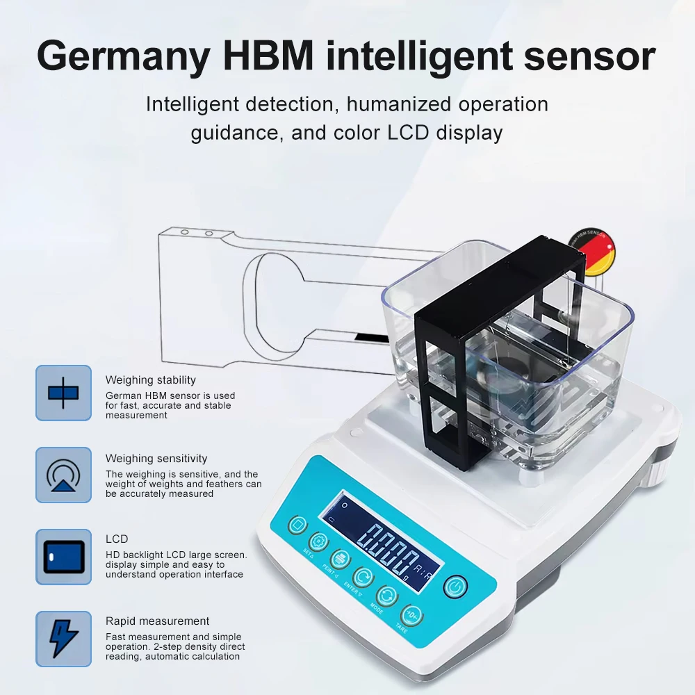300g 0.01g Automatic Soild Density Meter for Precious Metal Gold Small Particle Density Purity Tester Electronic Densitmeter