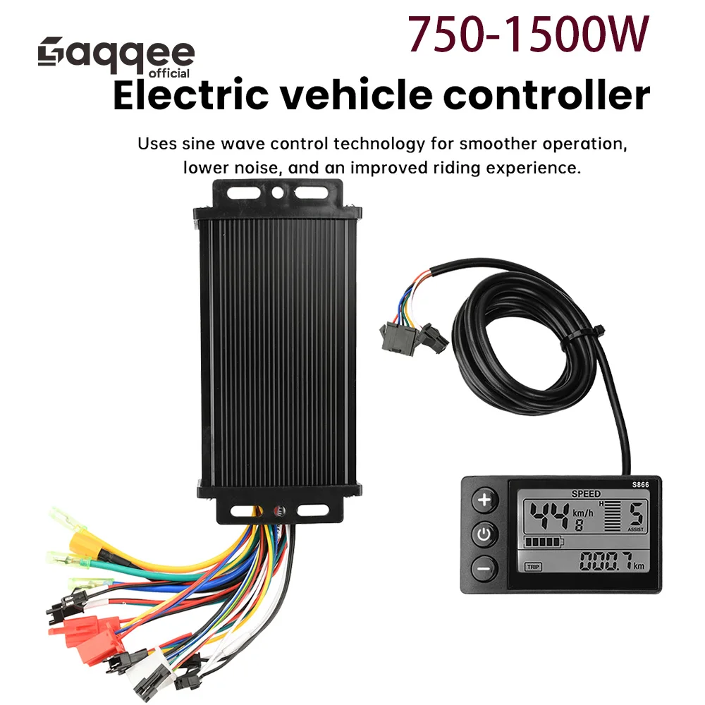 36v 48v64v 30a controlador de motor sem escova de onda senoidal dourada preta 750-1500w 3 driver de exame simulado conector sm bicicleta elétrica