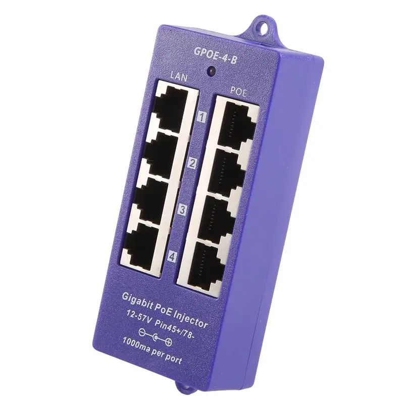 보안 IP 카메라 Wi-Fi 액세스 포인트용 48V 또는 24V 기가비트 패시브 Poe 인젝터 4포트 1000Mbps Poe 모듈, UBNT-AEF7