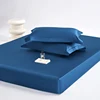 100% Egyptian Cotton Bed Sheets Home Bed Linen 1000 Thread Count Fitted Sheet with Elastic Band Solid Mattress Cover 140/160 1PC 6