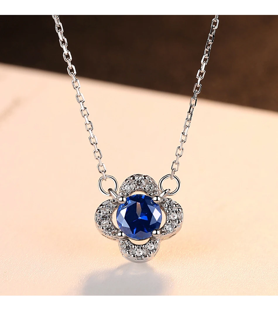 Flocon de neige véritable topaze bleue pendentif en argent massif massif zircone cubique fine mariage mariée_voghion.com