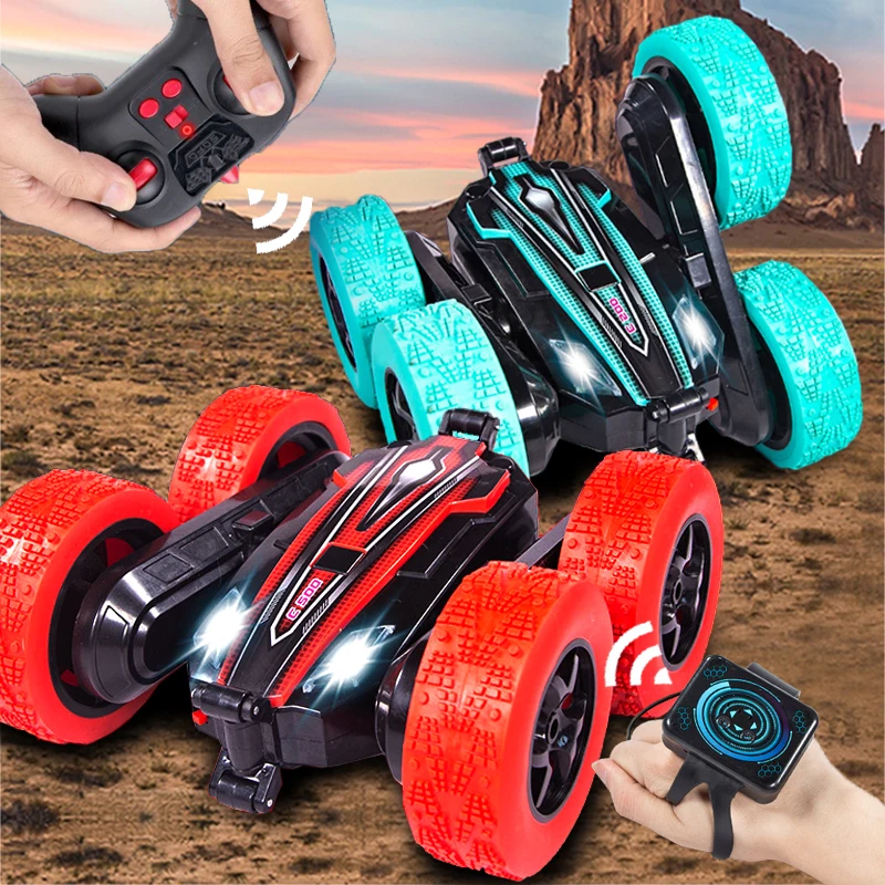 RC카 라디오 제스처 유도 듀얼 리모컨 차량, 360 도 플립 롤 라이트 드리프트 스턴트, 어린이 소년, 4wd, 2.4G