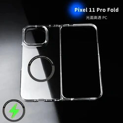 Transparent Front and Back Protective Case with Hard PC Bumper for Pixel 11Pro Fold (CX)