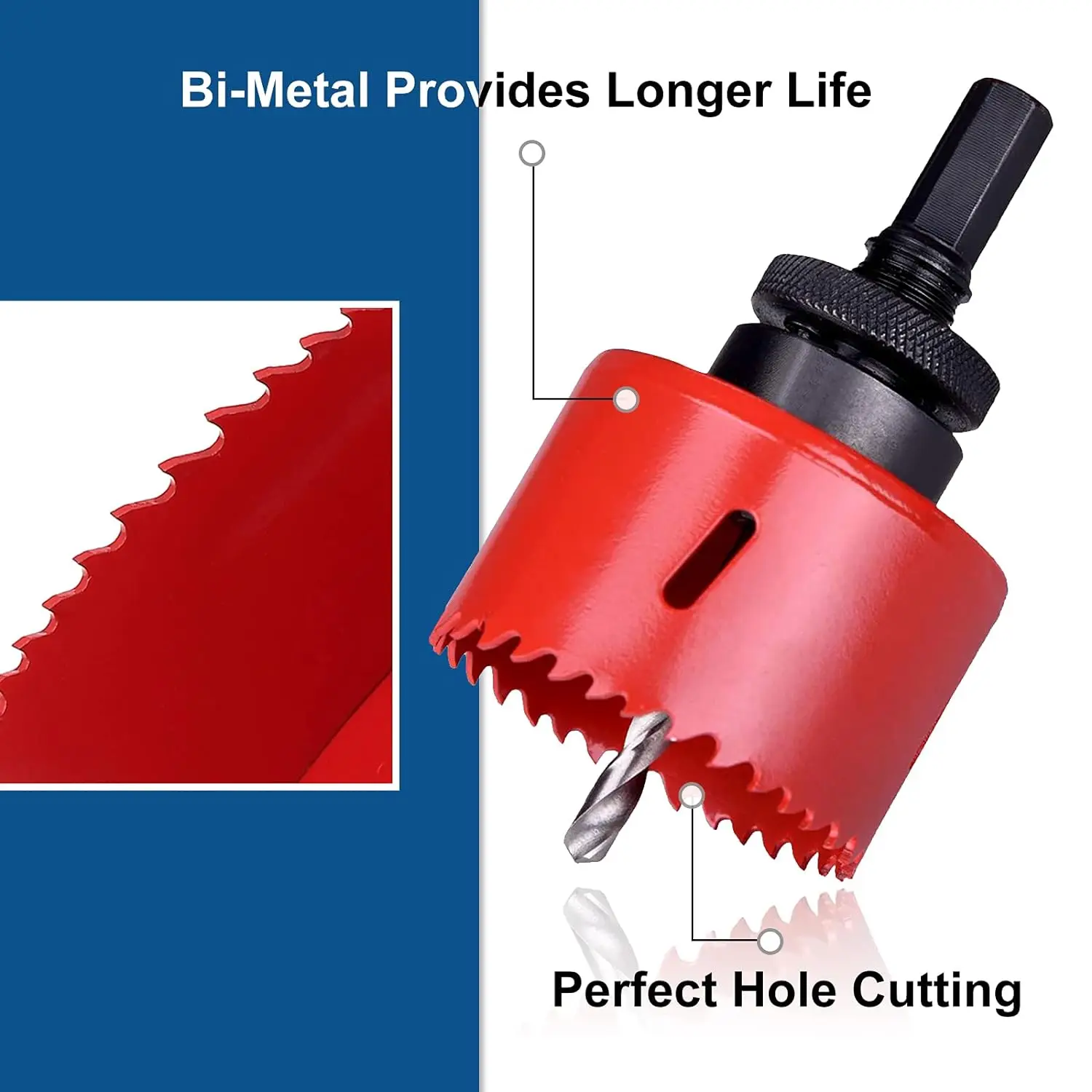 Bi-Metal Hole Saw Set Cobalt Drill Hole Cutter With Mandrels For Wood Drywall Aluminum Plastic Plate Plasterboard 19PCS 19-64mm