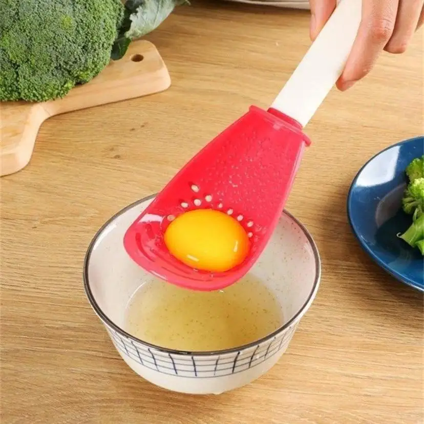 1 Pcs Kitchen Mashing Slotted Spoon Grinding Ginger And Garlic Spoon Household Mashed Potato Rice Spoon