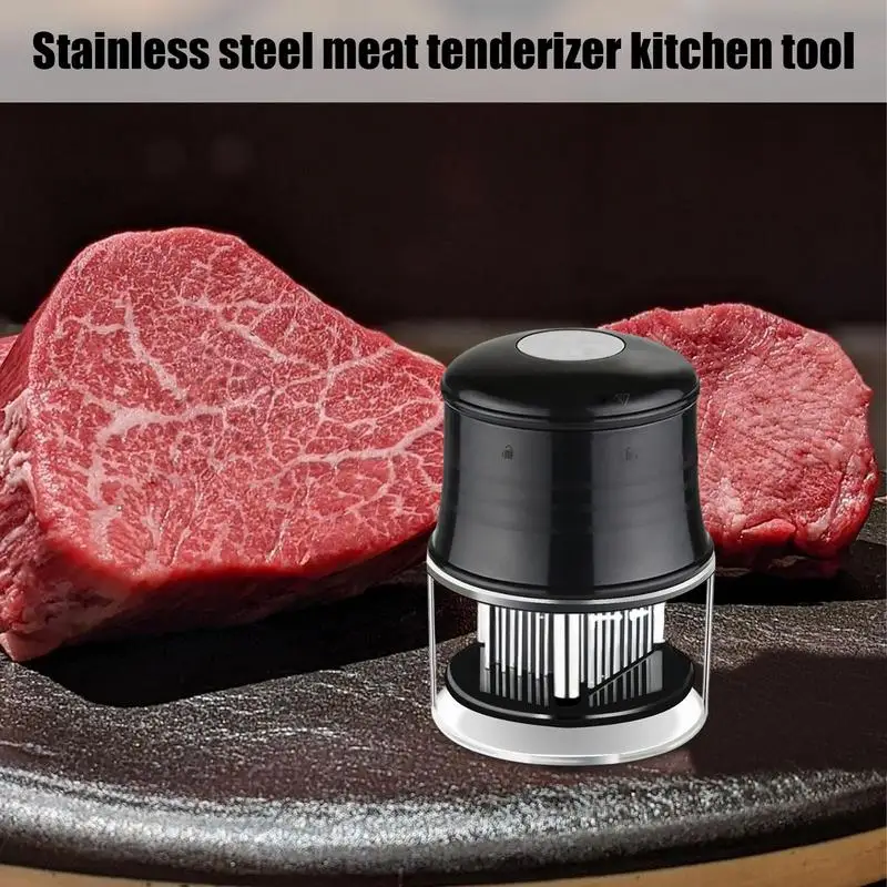 1pcs Stainless Steel Meat Tenderizer Kitchen Meat Tool For Cooking BBQ 56 Blades Needle Hammer Tenderizer For Steak Beef