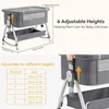 Baby Bassinet 4-in-1 Convertible Bedside Crib, with Mosquito Net & Rocking Mode | 6 Adjustable Heights, Breathable Mesh 2