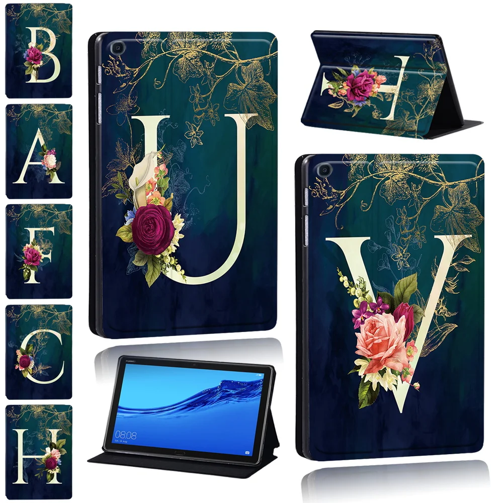 

Tablet Case for Huawei MediaPad M5 Lite/MediaPad M5 26 Letter Pattern Series Folio Cover Case + Stylus