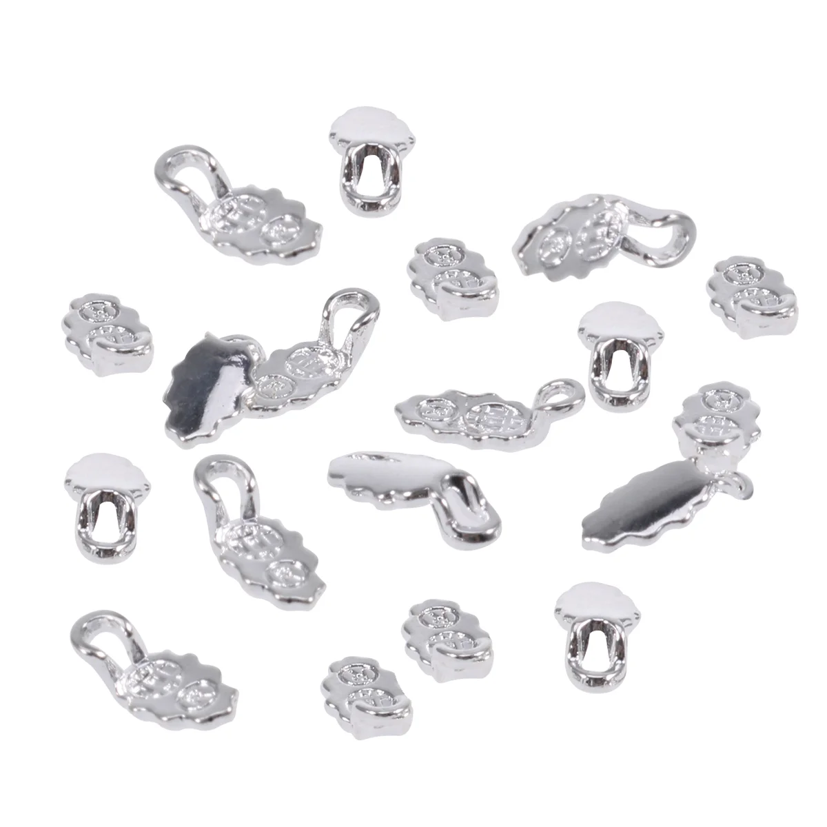 

Earring Bails Silver Glue Bail Charm Pendant Earring Bails Silver Plated Earring Bails Oak Leaf Glue On Bails Pendants Glass