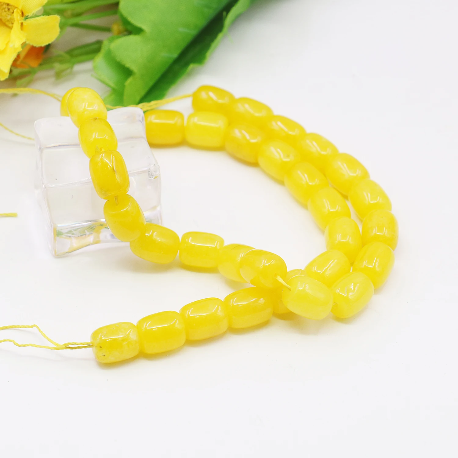 9x11mm Natural Yellow Topaz Chalcedony Jade Gemstone,Loose Beads DIY Stone,Charms Necklace Bracelet Jewelry Making Supplies